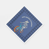 Werewolf Skeleton on a BMX Bike Personalized スタンダードランチョンナプキン (角)