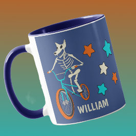Werewolf Skeleton on a BMX Bike Personalized マグカップ