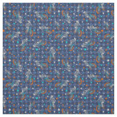 Werewolf Skeletons and BMX Bikes Patterned ファブリック (見本)