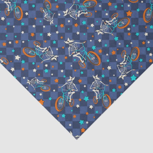 Werewolf Skeletons and BMX Bikes Patterned 薄葉紙 (詳細)