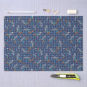 Werewolf Skeletons and BMX Bikes Patterned 薄葉紙 (クラフト)