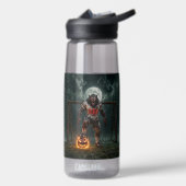 Werewolf Soccer Player Halloween Horror Art ウォーターボトル (左面)