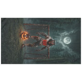 Werewolf Soccer Player Halloween Horror Art テーブルクロス (正面(横))