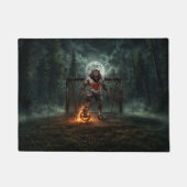 Werewolf Soccer Player Halloween Horror Art ドアマット (正面)