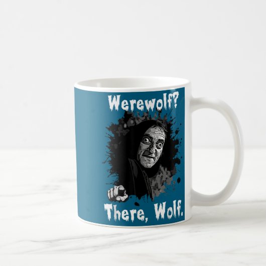 Werewolf_ There, Wolf. Funny Abby Normal Retro Com コーヒーマグカップ (右)