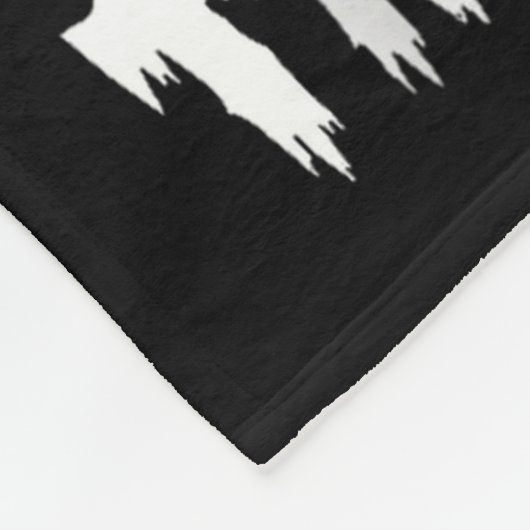 Werewolf_ There, Wolf. Funny Abby Normal Retro Com フリースブランケット (角)