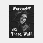 Werewolf_ There, Wolf. Funny Abby Normal Retro Com フリースブランケット (正面)