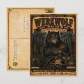 Werewolf, Vintage Circus Monster ポストカード (正面/裏面)