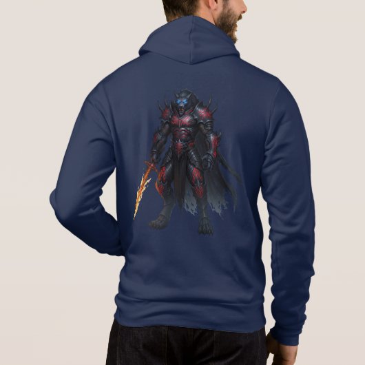 Werewolf Warrior Hoodie – Hyper Realistic Art パーカ (裏面)