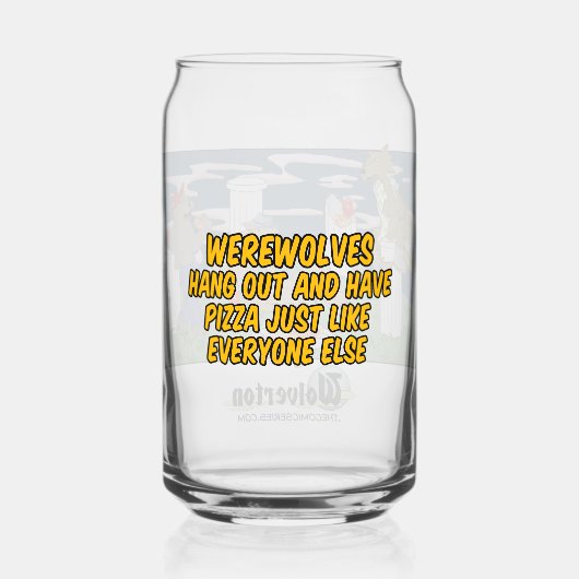 Werewolves Havinf Pizza Glass ガラス缶 (裏面)