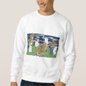 Werewolves Having Pizza Men's Sweatshirt スウェットシャツ (正面)