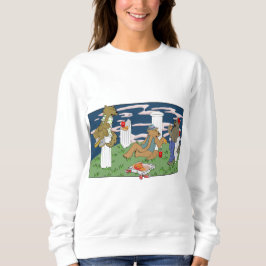 Werewolves Having Pizza Women's Sweatshirt スウェットシャツ