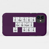 "WErKの注意GeNiUuuS"の例 Case-Mate iPhoneケース (裏面(横))