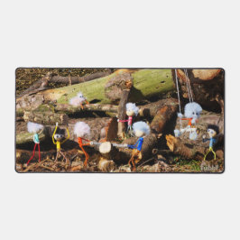 Werkende Fubby's in hun houtzagerij. デスクマット