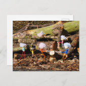 Werkende Fubby's in hun houtzagerij. ポストカード (正面/裏面)