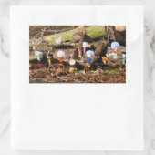 Werkende Fubby's in hun houtzagerij. 長方形シール (バッグ)