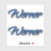 Werner Name blue Aufkleber Sticker Stickerset シール (シート)