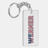 Werner Name Vorname USA Flagge Anhänger Schlüssel キーホルダー (正面左)