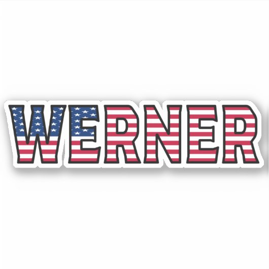 Werner Name Vorname USA Sticker Stickerset シール (正面)