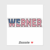 Werner Name Vorname USA Sticker Stickerset シール (シート)