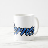 Werner Vorname Name blue Tasse Kaffeetasse コーヒーマグカップ (正面右)