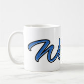 Werner Vorname Name blue Tasse Kaffeetasse コーヒーマグカップ (左)