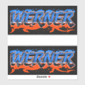 Werner Vorname Name Graffiti Aufkleber Sticker シール (シート)