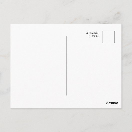 Wernigerode （1900年c.） ポストカード (裏面)