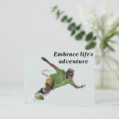 Werrat Snowboarder Sportファンタジーアートポストカード ポストカード (スタンド正面)