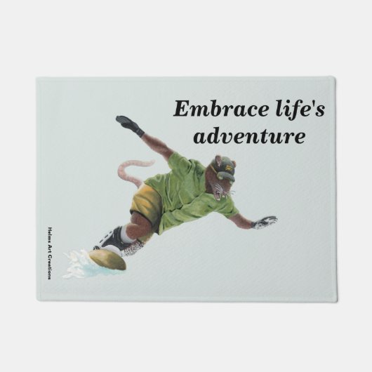 Werrat Snowboarder SportファンタジーArt Doormat ドアマット (正面)