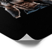 Werwolfのサイズはステッカーを行う証明 ポスター (角)