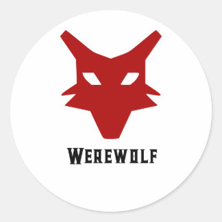 Werwolfノートパソコンステッカー ラウンドシール