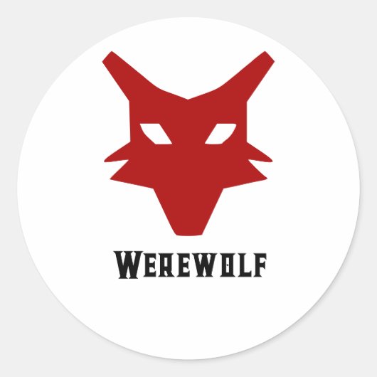 Werwolfノートパソコンステッカー ラウンドシール (正面)