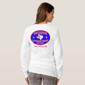wesのhardinの国の無法者の楕円形のロゴの女性の袖 tシャツ (裏面フル)