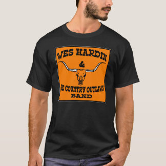 wesのhardinの国の無法者の長角牛およびギター tシャツ