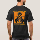 wesのhardinの国の無法者の長角牛およびギター tシャツ (裏面)