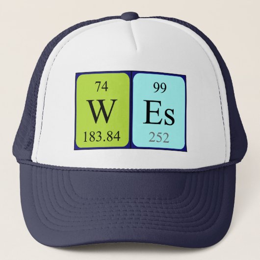 Wes定期テーブル名hat キャップ (正面)