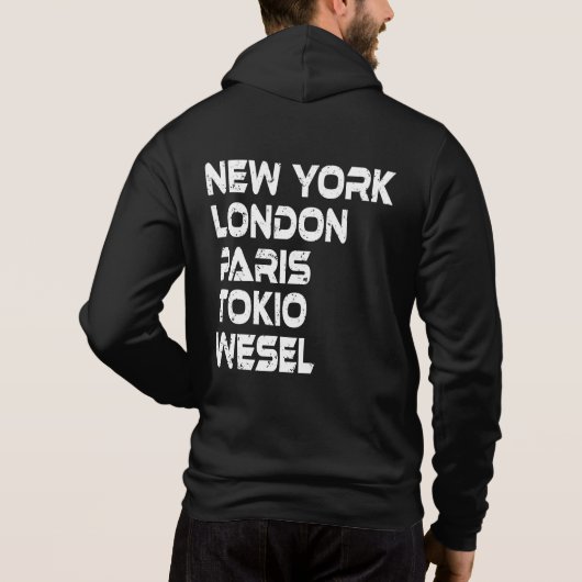 Wesel New York London Tokio Paris Hoodie パーカ (裏面)