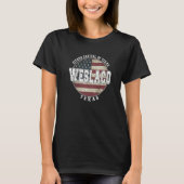 Weslaco Texas Vintage American flag Tシャツ (正面)