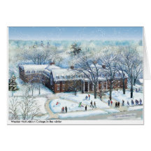 WesleyホールAlbionの大学、冬のフルカラーのノート