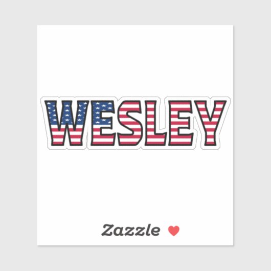 Wesley Name Vorname USA Sticker Stickerset シール (シート)