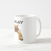 Wesley Name With Lazy Cat, Coffee Mug コーヒーマグカップ (正面右)