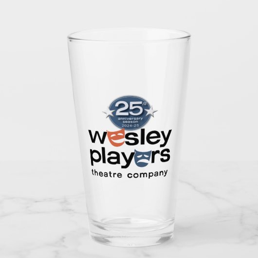 Wesley Players 25th Anniversary Glass タンブラーグラス (正面)