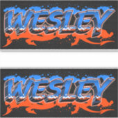 Wesley Vorname Name Graffiti Aufkleber Sticker シール (正面)