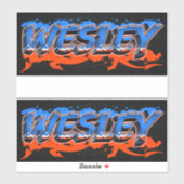 Wesley Vorname Name Graffiti Aufkleber Sticker シール (シート)