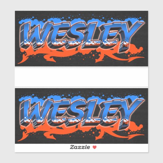 Wesley Vorname Name Graffiti Aufkleber Sticker シール (シート)