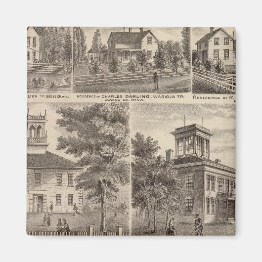 Wesleyan Methodist Seminary, Wasioja, Minnesota マグネット (正面)