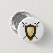 Wesnothの盾及び交差させた剣のロゴボタン 缶バッジ (正面&裏面)