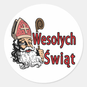 Wesolych Swiatセントニコラス ラウンドシール
