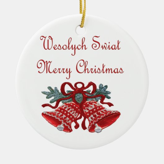 Wesolych Swiat セラミックオーナメント (正面)